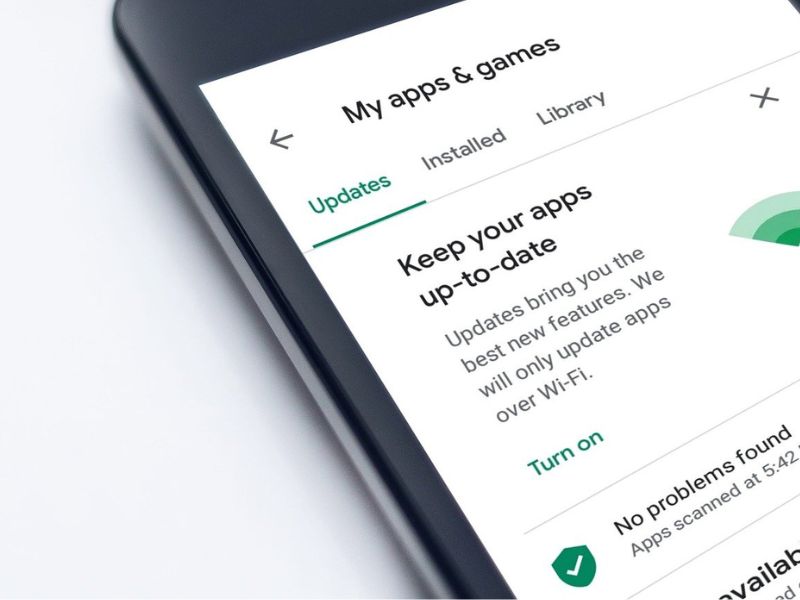 Checking software updates on Android and iOS devices